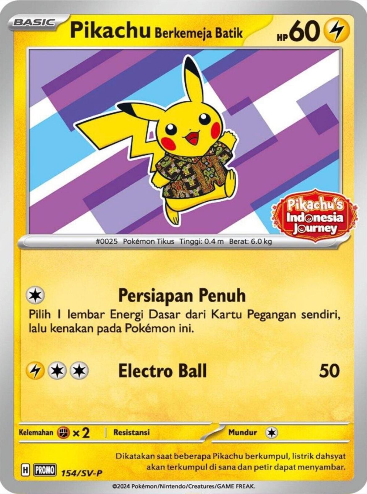Pikachu Berkemeja Batik